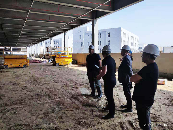 鋼結構構件施工現(xiàn)場